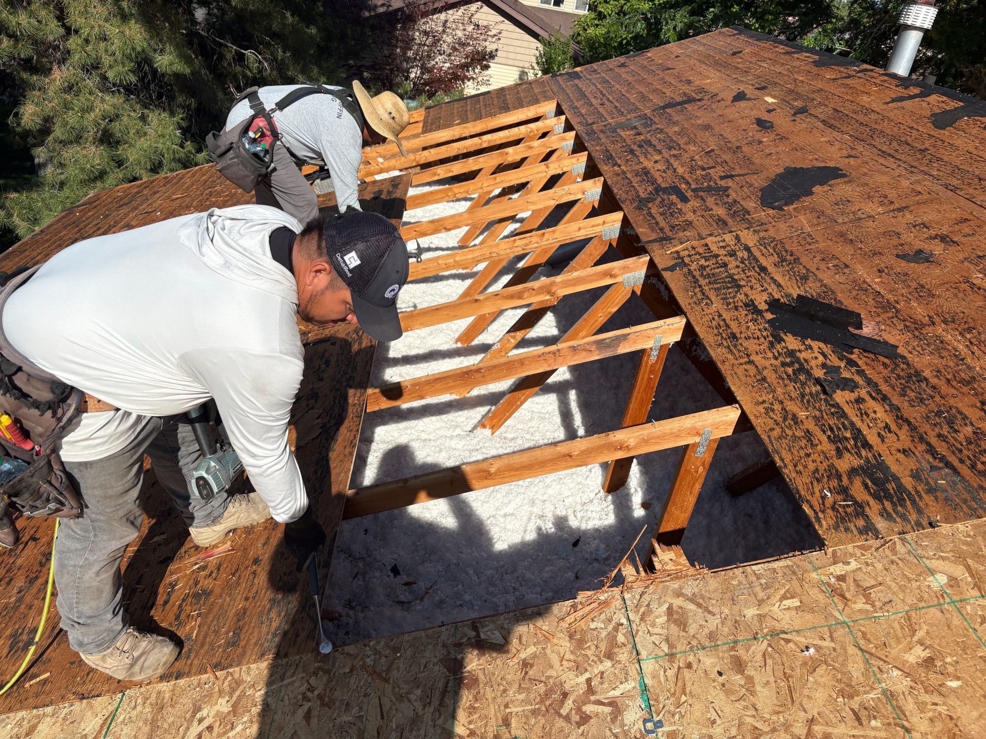 Replacing damaged decking