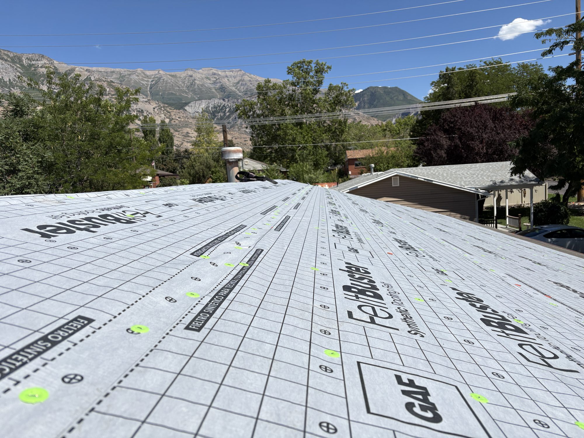 GAF FeltBuster underlayment, dried in