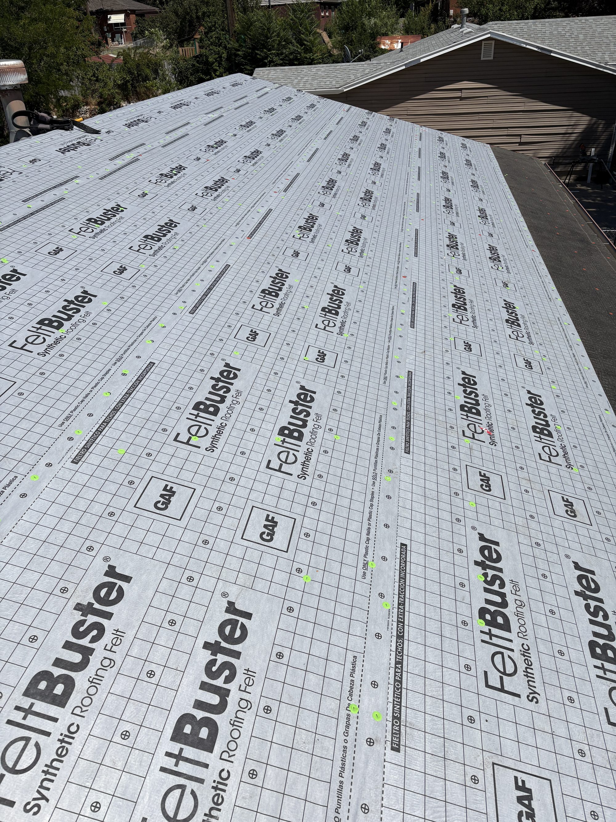 Synthetic underlayment across the field