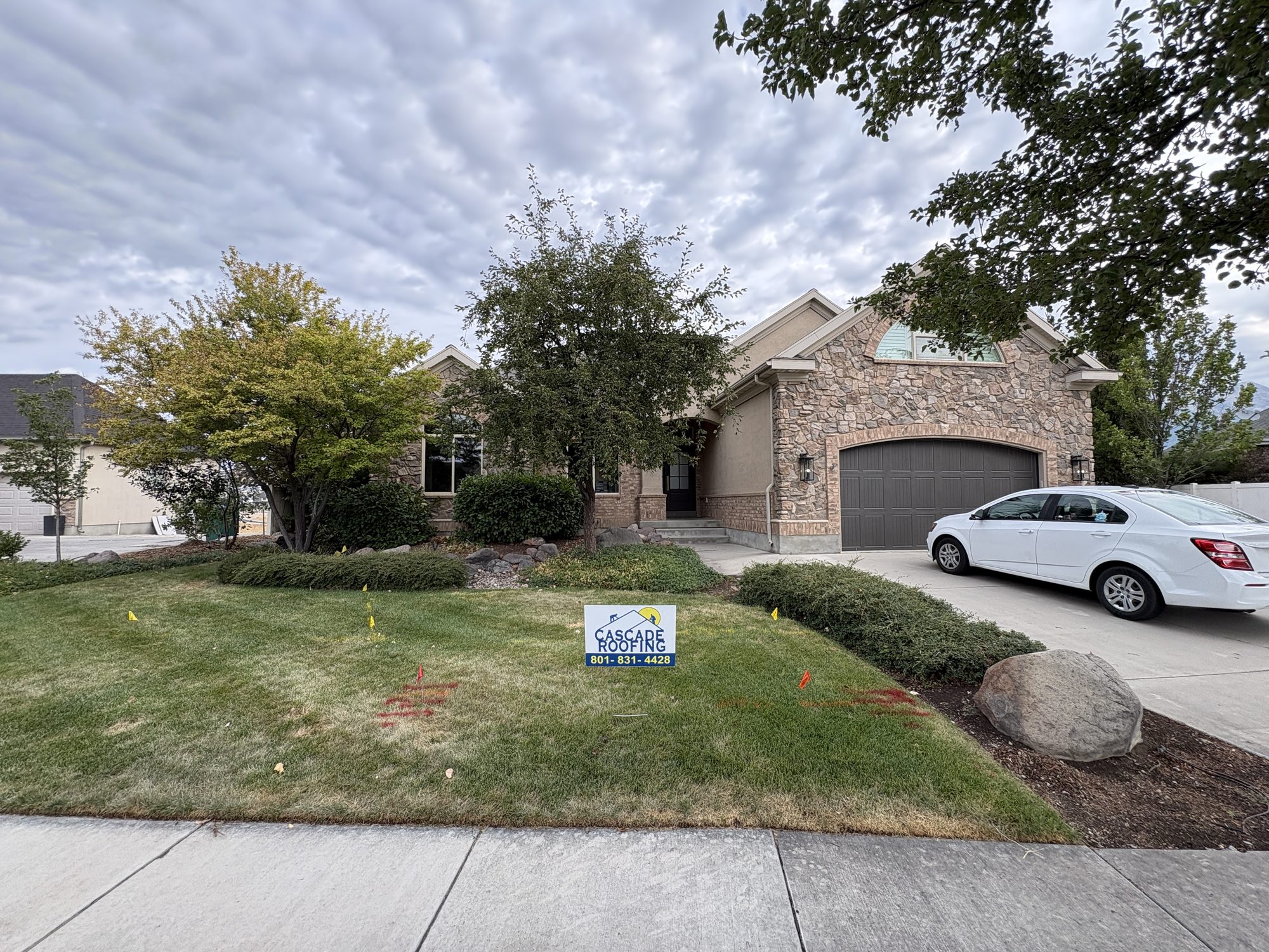 A completed Cascade Roofing roof in Highland, Utah
