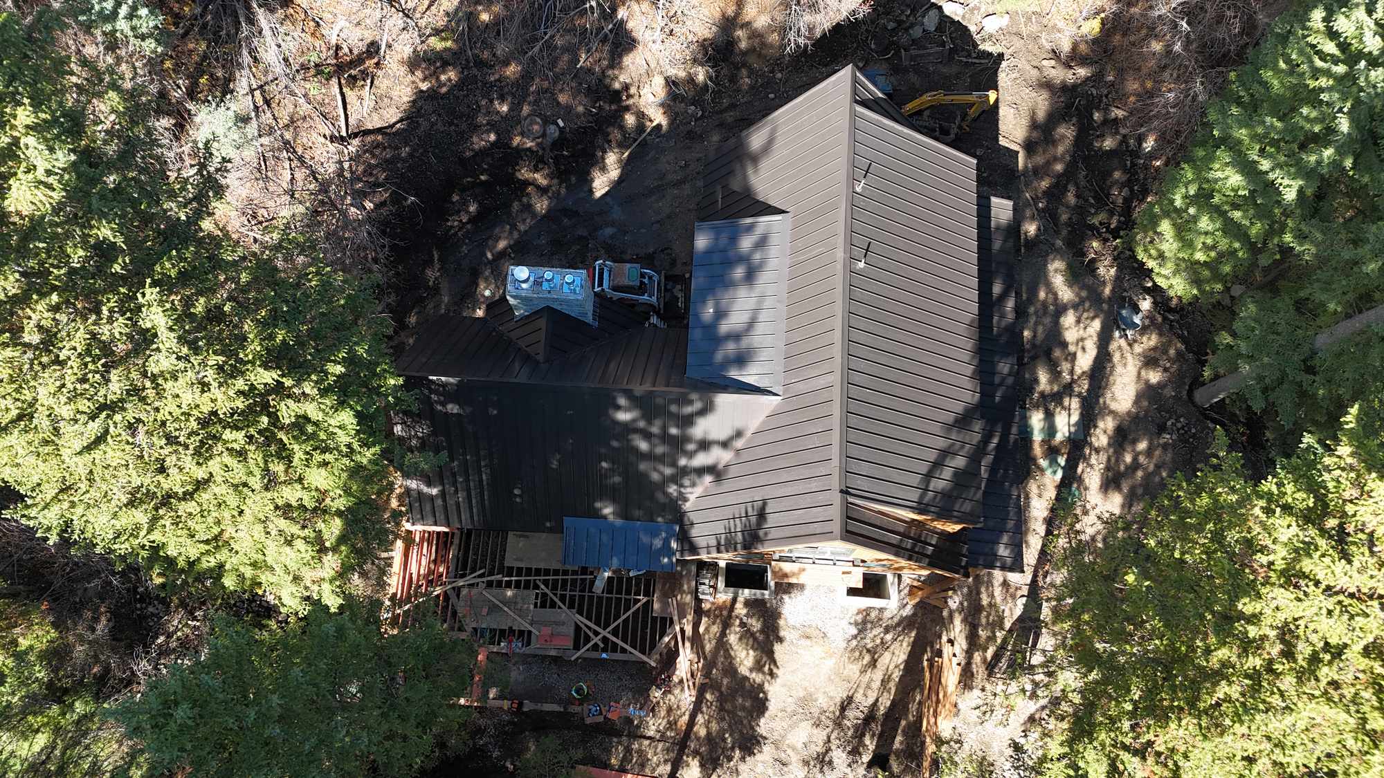 Standing seam metal from overhead, Sundance