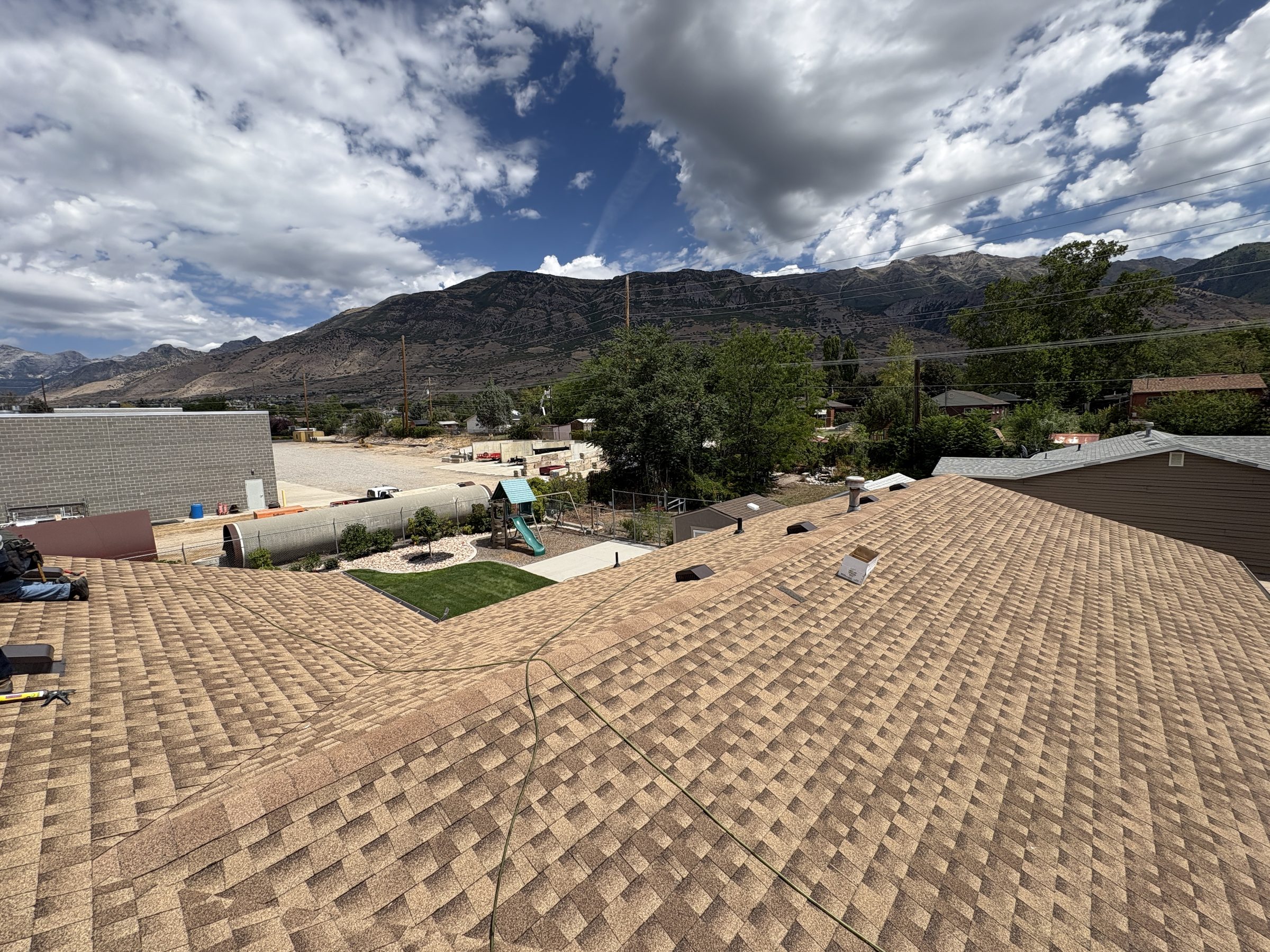 Finished shingle field