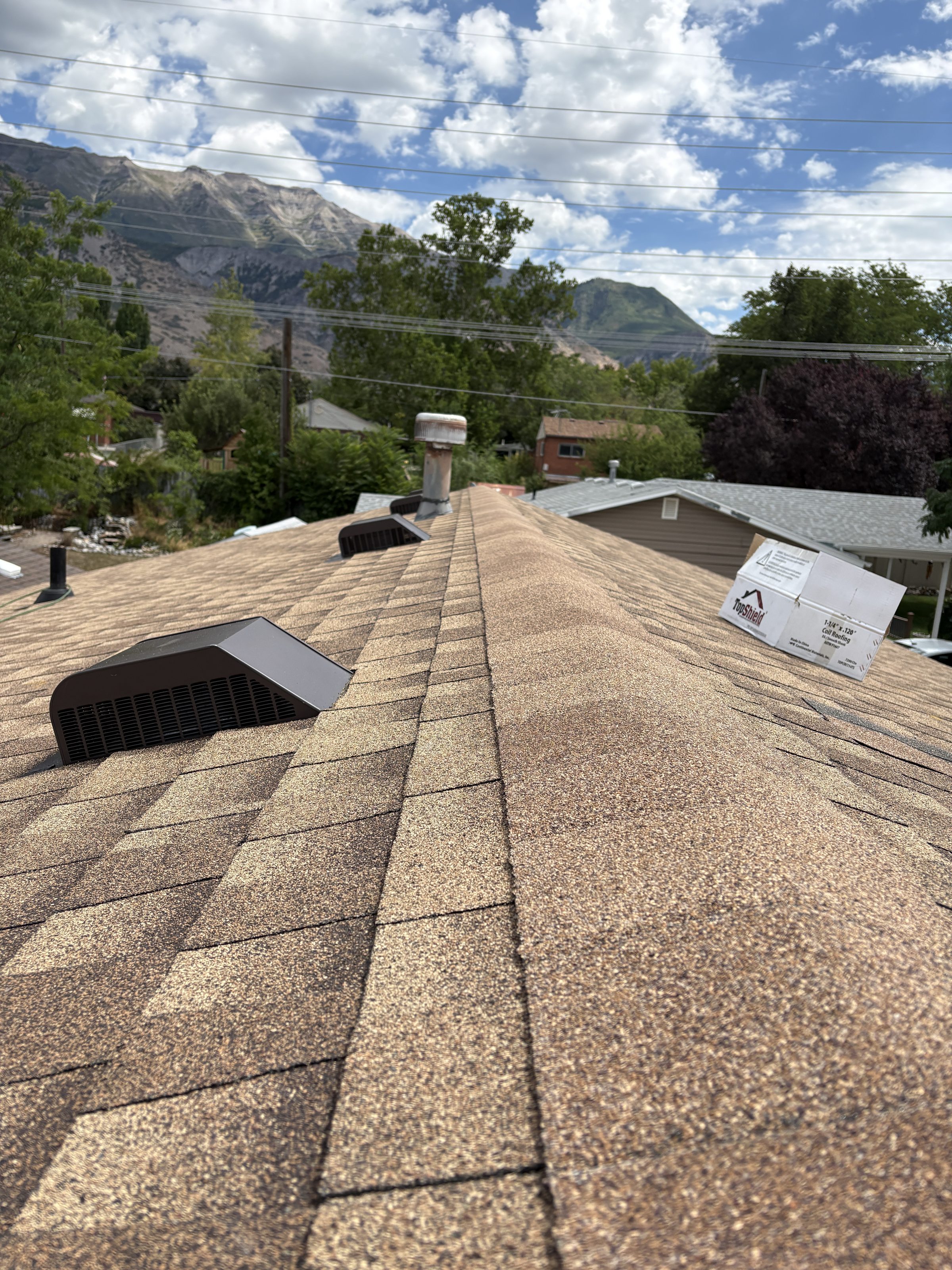 Finished shingle field
