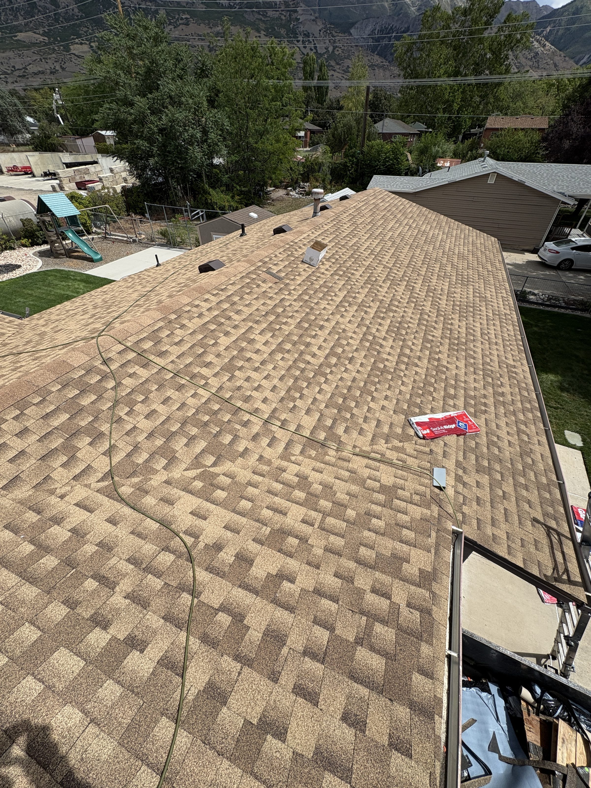 Finished shingle field